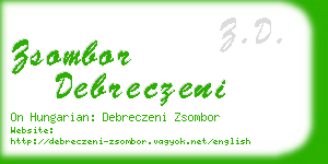 zsombor debreczeni business card